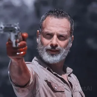 Sticker from Rick Grimes by @Lieutenant_Nightwolf