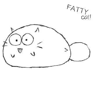 Sticker from Fatty Cat! Stickers