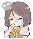 😷 emoji Little cute girl Momo Telegram sticker 8 of 41