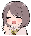 👋 emoji Little cute girl Momo Telegram sticker 6 of 41