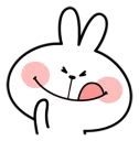😋 emoji Spoiled Rabbit \Facial\ [@Stikeram] [SeRaMo.iR] Telegram sticker 7 of 41