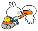 🤐 emoji Spoiled Rabbit \Apron\ [@Stikeram] [SeRaMo.iR] Telegram sticker 10 of 42