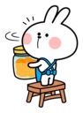 😌 emoji Spoiled Rabbit \Apron\ [@Stikeram] [SeRaMo.iR] Telegram sticker 20 of 42