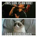 🔥 emoji Grumpy cat😻🖕🏿 by@Queenmalik Telegram sticker 19 of 36