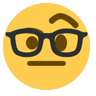 🤨 emoji GLASS EMOJI (@Trustislie) Telegram sticker 8 of 30