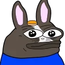 😐 emoji Bunny PePe | @QStickers Telegram sticker 2 of 16