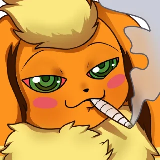 🚬 emoji Vovo Flareon Telegram sticker 18 of 47