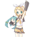 ✋ emoji Kagamine Rin/Len @Nekostickerss Telegram sticker 12 of 120