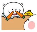 😄 emoji Spoiled Rabbit Smile Person Carrot Telegram sticker 17 of 41