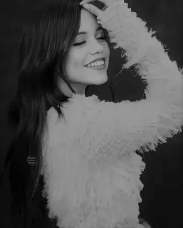 🌟 emoji Jenna_Ortega_blackwhite Telegram sticker 10 of 24