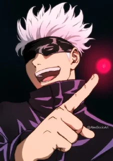 🔯 emoji Satoru Gojo Telegram sticker 13 of 52