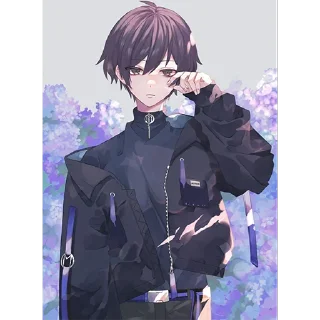😐 emoji (Menhera-kun)by: @awesome_fun3 Telegram sticker 7 of 25