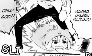 🤛 emoji Umaru posting Telegram sticker 22 of 64