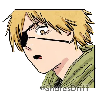 Sticker from Chainsaw Man - @OtakusDrift - @SharesDrift