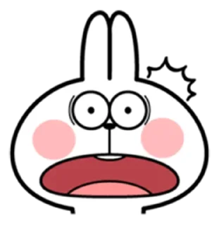 😳 emoji Spoiled Rabbit facial expressions:@spoiledRabbits Telegram sticker 23 of 41