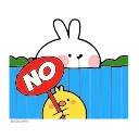 🙅‍♂️ emoji Spoiled Rabbit- @MochaStickers Telegram sticker 22 of 43