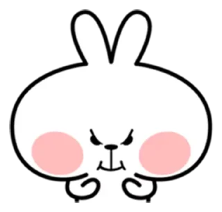 😠 emoji Spoiled Rabbit facial expressions:@spoiledRabbits Telegram sticker 14 of 41