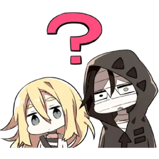 ❓ emoji Angels of Death @Nekostickerss Telegram sticker 10 of 41