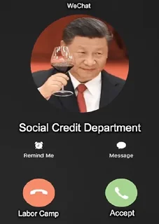 ☎️ emoji China Social Credits 【﻿Ｔｉａｎａｎｍｅｎ １９８９ Ｅｄｉｔｉｏｎ】 Telegram sticker 24 of 37