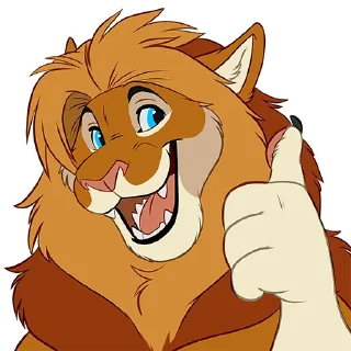 👍 emoji MafunDi the elvish Lion Telegram sticker 23 of 30
