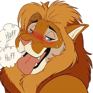 😳 emoji MafunDi the elvish Lion Telegram sticker 19 of 30
