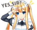 👍 emoji Maid Girlfriend Telegram sticker 19 of 41