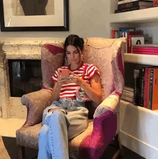 😐 emoji 'Kendall Jenner | @iStickerLand, Telegram sticker 24 of 91