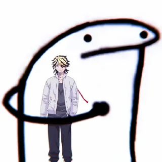 ✖️ emoji 我没有笑. Telegram sticker 9 of 15