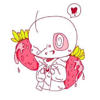 🍓 emoji •-• Strawberrymilk nightmare •-• by : @Undertale_Stickers Telegram sticker 8 of 31