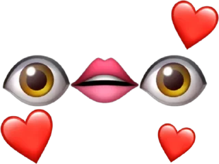 🥰 emoji 👁👄👁 Telegram sticker 14 of 61