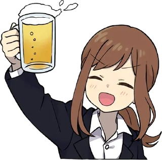 🍺 emoji Cute Girl @english_world_chatting Telegram sticker 20 of 80