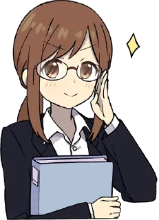 🤓 emoji Cute Girl @english_world_chatting Telegram sticker 8 of 80