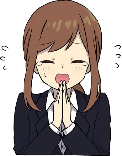 🙏 emoji Cute Girl @english_world_chatting Telegram sticker 14 of 80