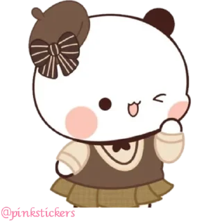 ☺️ emoji Panda & Bear 🌸@pinkstickers🌸 Telegram sticker 11 of 65