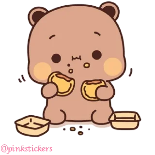 🍪 emoji Panda & Bear 🌸@pinkstickers🌸 Telegram sticker 22 of 65