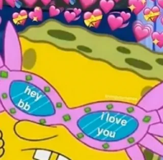 ❤️ emoji I love SpongeBob Telegram sticker 21 of 93