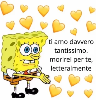 ❤️ emoji I love SpongeBob Telegram sticker 20 of 93