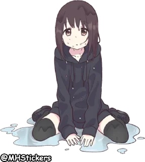 😕 emoji @MHStickers Kurumi Chan 5 Telegram sticker 15 of 41