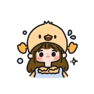 🐥 emoji 닭🐤; @stickerbunnycu Telegram sticker 2 of 25