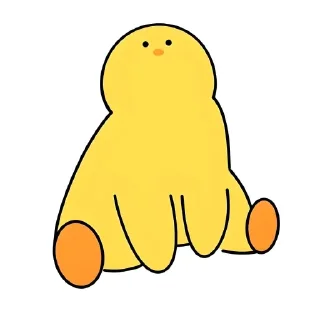 🐥 emoji 닭🐤; @stickerbunnycu Telegram sticker 11 of 25
