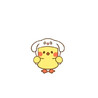 🐥 emoji 닭🐤; @stickerbunnycu Telegram sticker 4 of 25