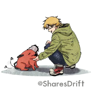 🥰 emoji Chainsaw Man - @OtakusDrift - @SharesDrift Telegram sticker 8 of 34