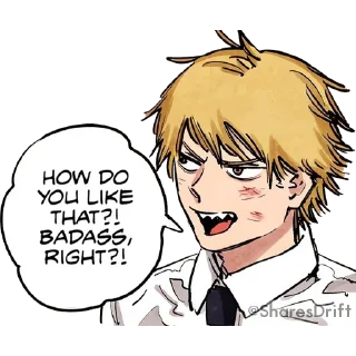 😌 emoji Chainsaw Man - @OtakusDrift - @SharesDrift Telegram sticker 24 of 34