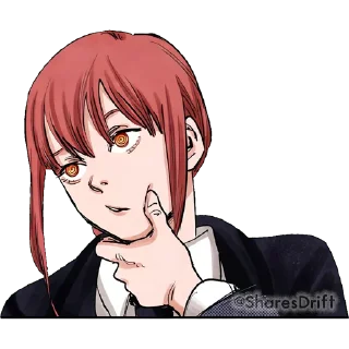 🤔 emoji Chainsaw Man - @OtakusDrift - @SharesDrift Telegram sticker 11 of 34