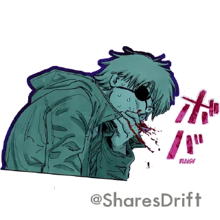 🤧 emoji Chainsaw Man - @OtakusDrift - @SharesDrift Telegram sticker 10 of 34