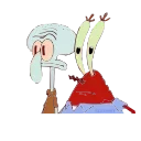 👀 emoji Squidward🐙- @MochaStickers Telegram sticker 8 of 16