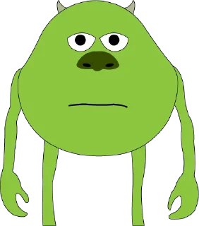 😑 emoji Mike Wazowski-Sulley face Telegram sticker 24 of 53