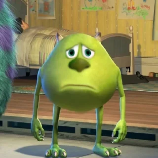 😔 emoji Mike Wazowski-Sulley face Telegram sticker 17 of 53