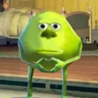 ❤️ emoji Mike Wazowski-Sulley face Telegram sticker 6 of 53