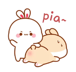 🍑 emoji Lovely Tuji @Stickersnew Telegram sticker 21 of 50